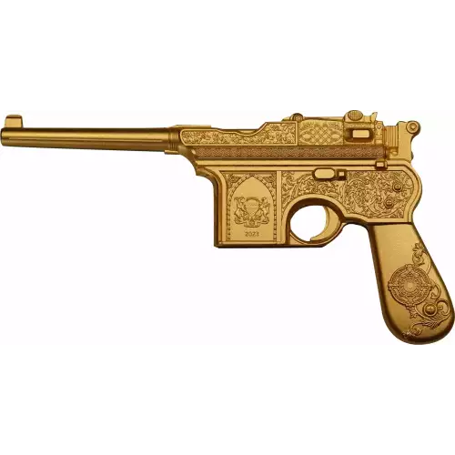 2023 2oz Republic of Chad .999 Silver Mauser Gun Shaped Coin