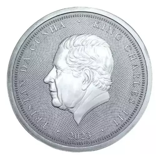 2023 2oz Royal Mint silver coin 5 £ Pound Tristan da Cunha Queen Elizabeth and the Lion