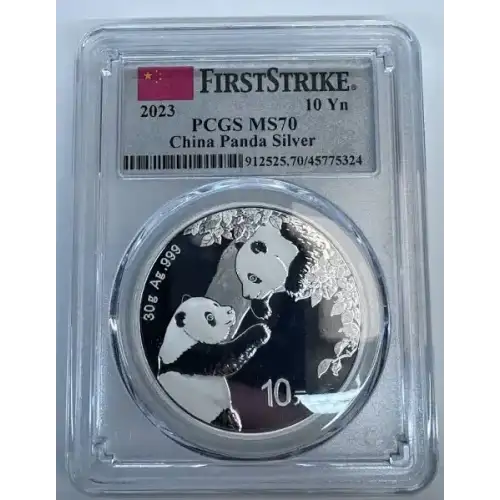 2023 30g China Panda .999 Silver Coin PCGS MS70 First Strike