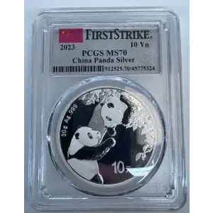 2023 30g China Panda .999 Silver Coin PCGS MS70 First Strike