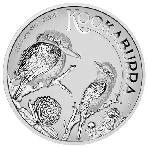 2023 5oz Australia Perth Mint Silver Kookaburra Incused Coin (2)