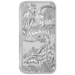 2023 Australian Perth Mint 1oz Dragon Silver rectangular coin