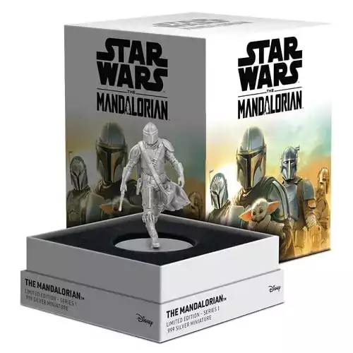 2023 NZ Mint Star Wars The Mandalorian 150g Silver Miniature Statue (2)