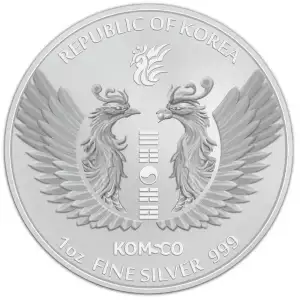 2023 South Korea 1 oz .9999 Silver Phoenix BU Medal
