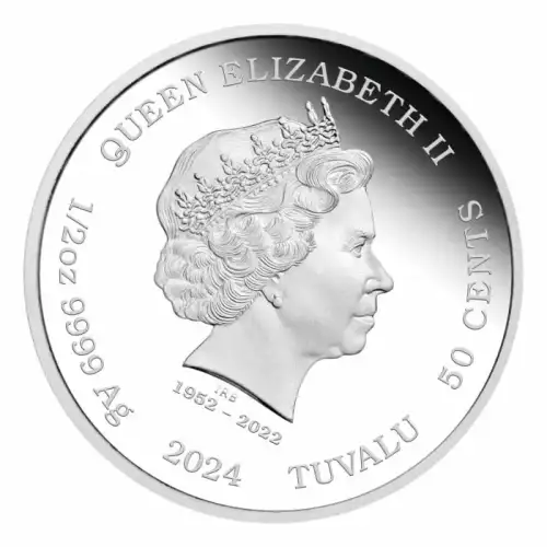 2024 1/2oz Tuvalu Baby Dragon .9999 Silver Proof Coloured Coin (2)