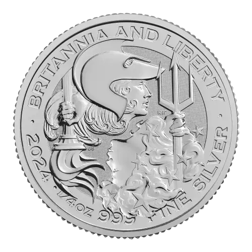 2024 1/4oz Great Britain Liberty and Britannia .999 Silver