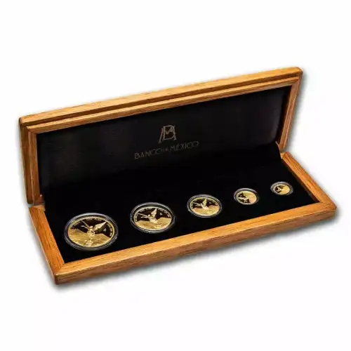 2024 1.9oz Mexico Libertad .999 Gold 5 Coin Set