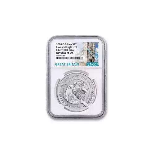 2024 1-oz Royal Mint Silver Lion Eagle Reverse Proof .999 Silver Coin NGC PF70 Ultra-Cameo First Releases  (3)