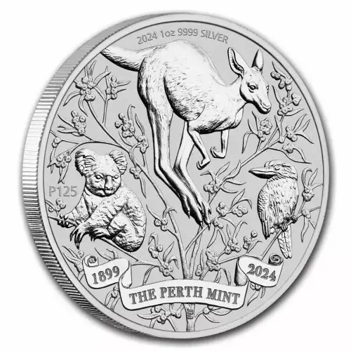 2024 1oz Australia 125th Ann. of Perth Mint .999 Silver Coin BU (2)