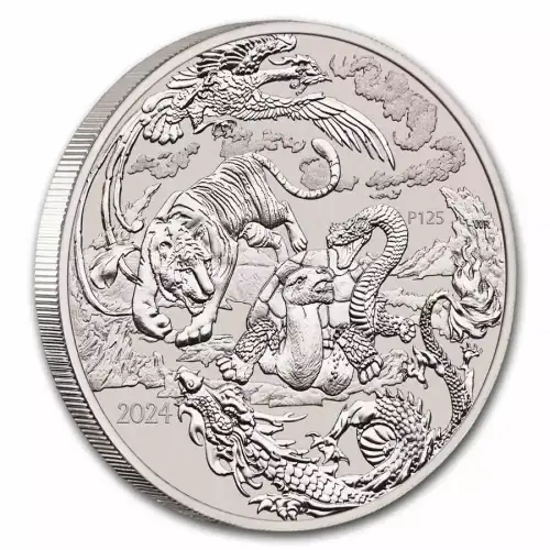 2024 1oz Australia Chinese Myths and Legends - Four Guardians .9999 Silver BU Coin (4)