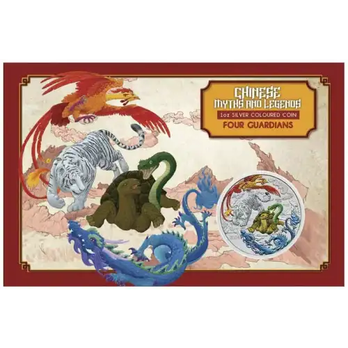2024 1oz Australia Chinese Myths and Legends - Four Guardians Hong .9999 Silver Coloured Coin [DUPLICATE for #549253] (2)