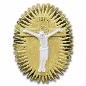 2024 1oz Cameroon Gero Crucifix Shaped .999 Silver Coin