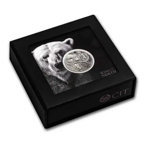 2024 1oz Cook Islands King of the North: Polar Bear .9999 Silver Coin (5)