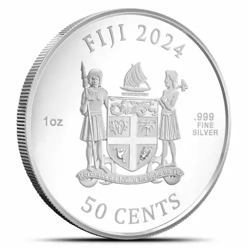 2024 1oz Fiji Popeye 999 Silver Coloured Bullion Coin (2)