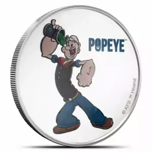 2024 1oz Fiji Popeye 999 Silver Coloured Bullion Coin (3)