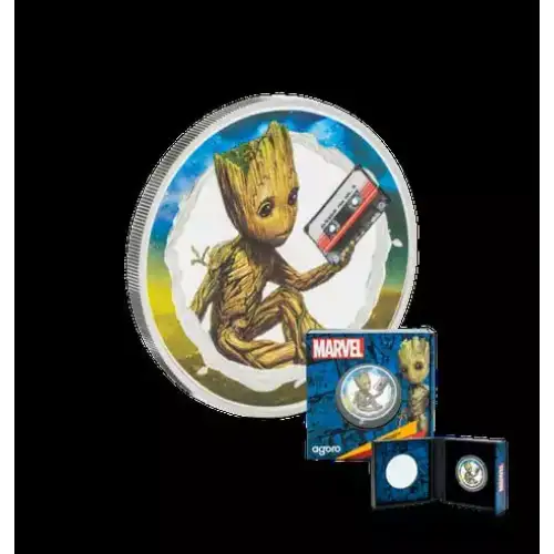 2024 1oz Niue Marvel Groot Colorized .999 Silver Coin