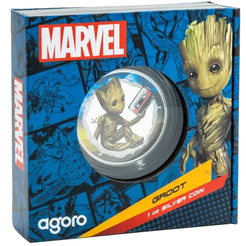 2024 1oz Niue Marvel Groot Colorized .999 Silver Coin (2)