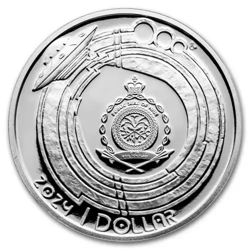 2024 1oz Niue Milky Way: 1st American in Space .999 Proof Silver Coin (2)