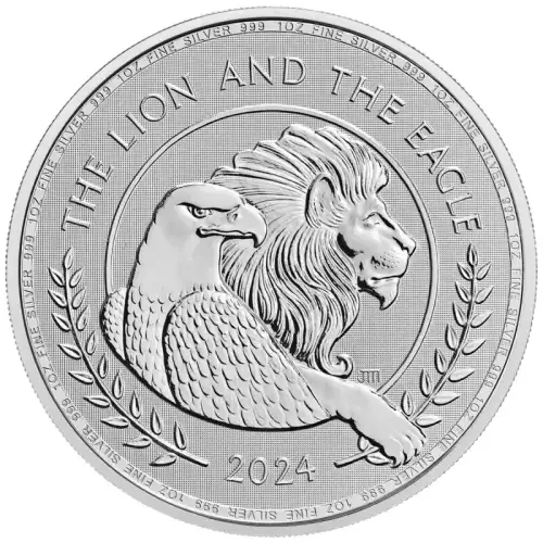 2024 1oz Royal Mint The Lion and the Eagle .999 Silver Coin