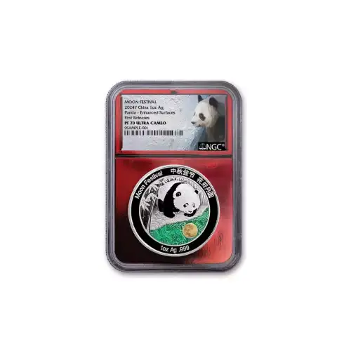 2024 1oz Silver Moon Festival Panda NGC PF70 UCAM  First Releases w/ Red Core (3)