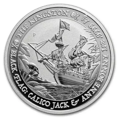 2024 1oz Tuvalu Black Flag: The Kingston .9999 Silver BU Coin (5)