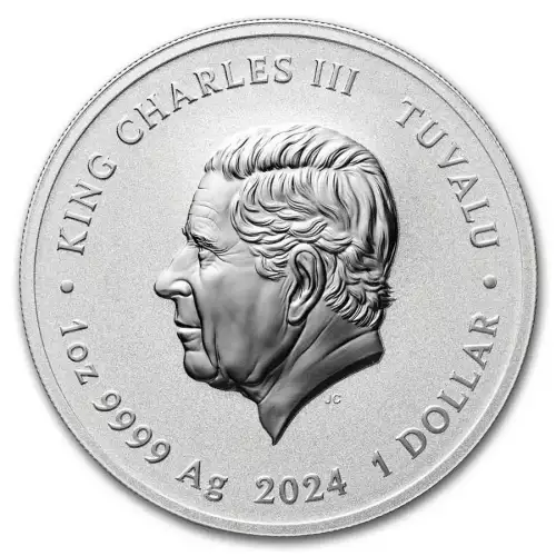 2024 1oz Tuvalu Black Flag: The Kingston .9999 Silver BU Coin (3)