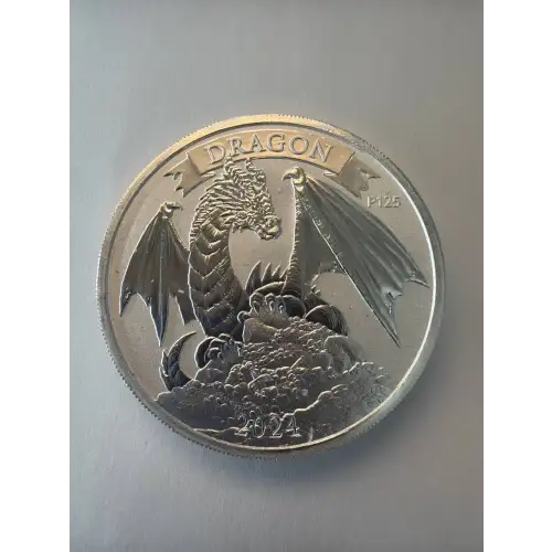2024 2 oz Australia Perth Mint Mythical Creatures Dragon .9999 Silver Piedfort Coin