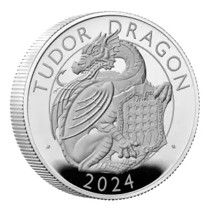 2024 2oz Royal Mint Tudor Dragon Proof .999 Silver Coin (2)