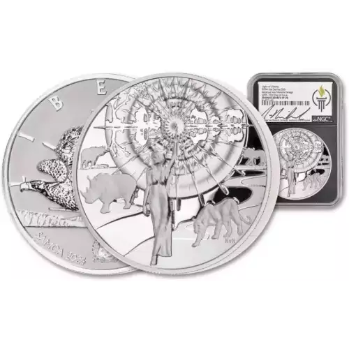 2024 2oz Samoa Light of Liberty .9999 Silver Coin NGC PF70 FDOI Natanya Van Niekerk Signature  (2)