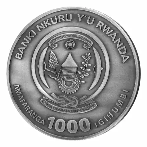2024 3oz Rwanda Nautical Series - Cutty Sark .999 Silver High Relief Antiqued Coin (2)