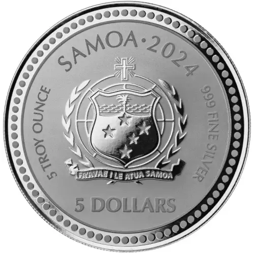 2024 5oz Scottsdale Mint Samoa Jesus Collection The Creator .999 Silver Coin BU  (2)