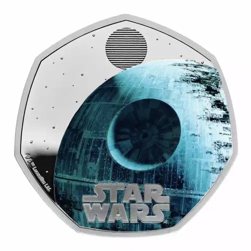 2024 Great Britain Star Wars Death Star Colorized 8g Silver Proof Coin