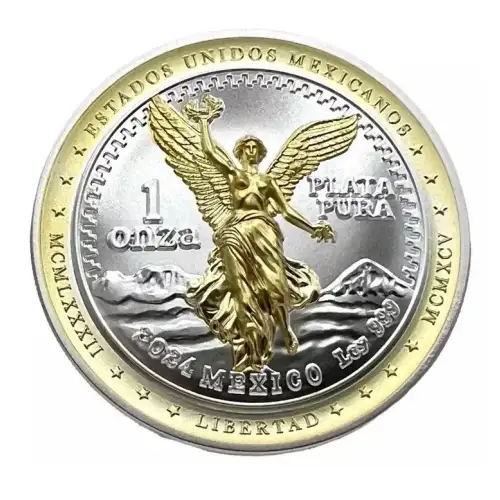 2024 Niue Vintage Libertad Tribute UHR & Incused Gold Gilt 1 oz Silver Coin