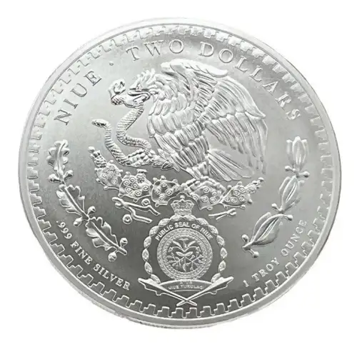 2024 Niue Vintage Libertad Tribute UHR & Incused Gold Gilt 1 oz Silver Coin (3)