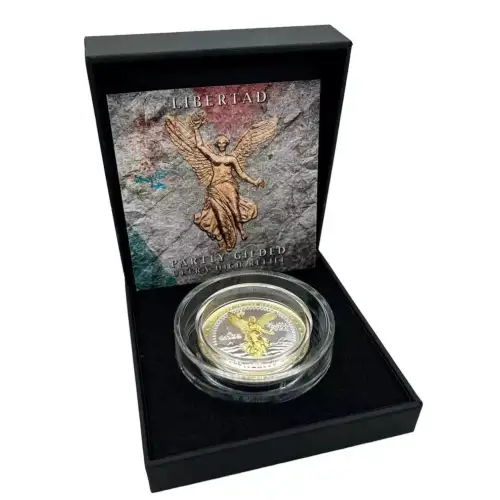 2024 Niue Vintage Libertad Tribute UHR & Incused Gold Gilt 1 oz Silver Coin (2)