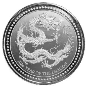 2024 Samoa 1oz Scottsdale Mint .999 Silver Year of the Dragon Coin  (2)