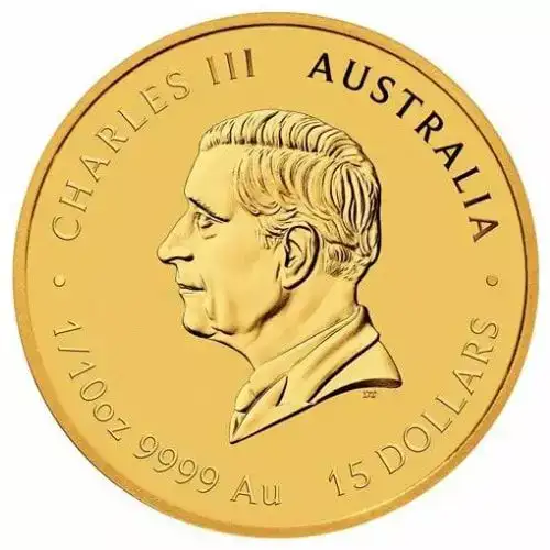 2025 1/10oz Australia Perth Mint Lunar Series III - Year of the Snake .9999 Gold Coin BU (3)