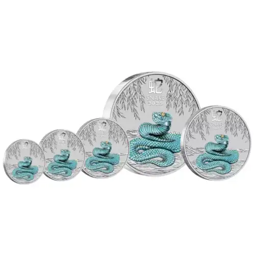 2025 1/2oz Australia Perth Mint Lunar Year of the Snake Colorized .9999 Silver Coin