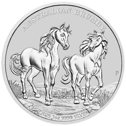 2025 1oz Australia Perth Mint Brumby BU .9999 Silver Coin