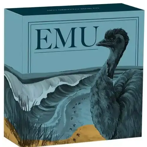 2025 1oz Australia Perth Mint Emu .9999 Silver Coloured Coin (3)