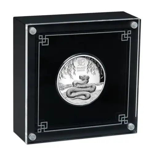 2025 1oz Australia Perth Mint Lunar Series III - Year of the Snake HR Proof .9999 Silver Coin (2)