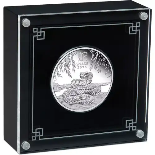 2025 1oz Australian Perth Mint Lunar Series III Year of the Snake Proof .9999 Silver Coin (3)