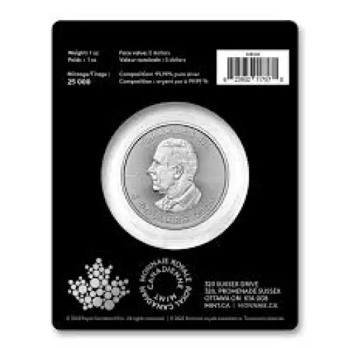 2025 1oz Canada Treasured Maple Leaf w/ Polar Bear Privy Mark .9999 Silver BU Coin in Assay  (2)