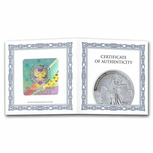 2025 1oz Germania Mint Lady Germania BU .9999 Silver Coin
