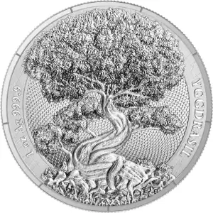 2025 1oz Germania Mythical Forest: Yggdrasil .9999 Silver BU Round