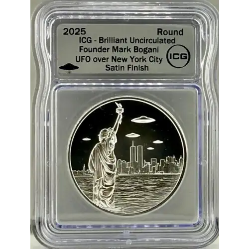 2025 1oz Intaglio Mint UFO Invasion USA .999 Silver Round ICG Mystery Box (5)