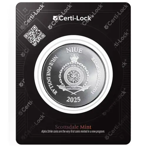 2025 1oz Niue Lady Justice Alpha Strike .999 Silver Coin in Card (2)