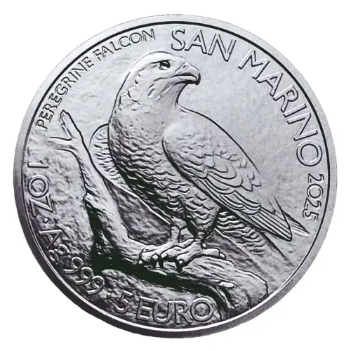 2025 1oz San Marino Falco Pellegrino .999 Silver BU Coin (2)