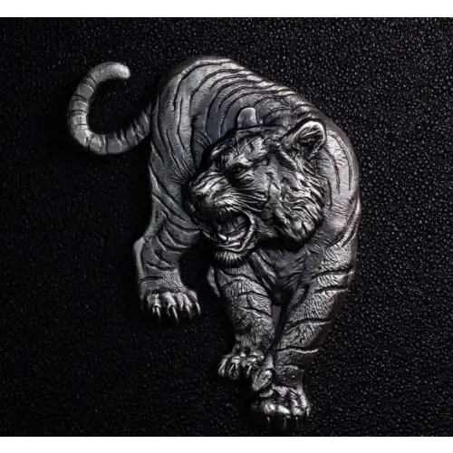 2025 1oz South Korea Komsco Mint Tiger .999 Silver Shaped Medal