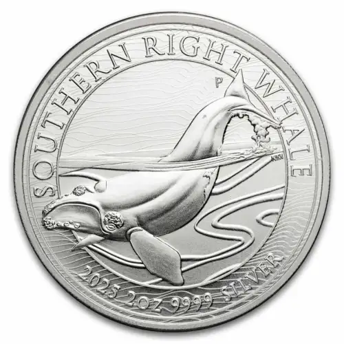 2025 2oz Australia Perth Mint Southern Right Whale .9999 Silver Coin